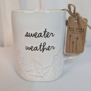 Rae Dunn Sweater Weather Double Sided Mug